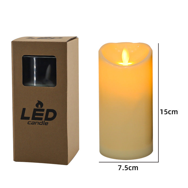 LED stump candle with flicker effect