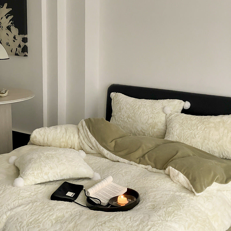 Milk fiber bedding set, 4-piece, winter