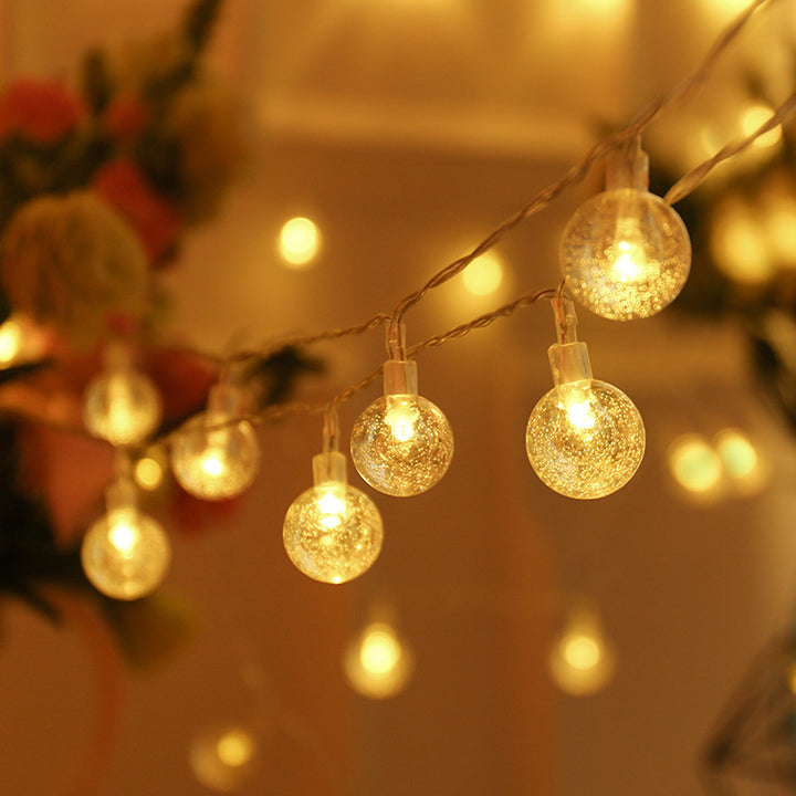 LED string lights with bubble ball design
