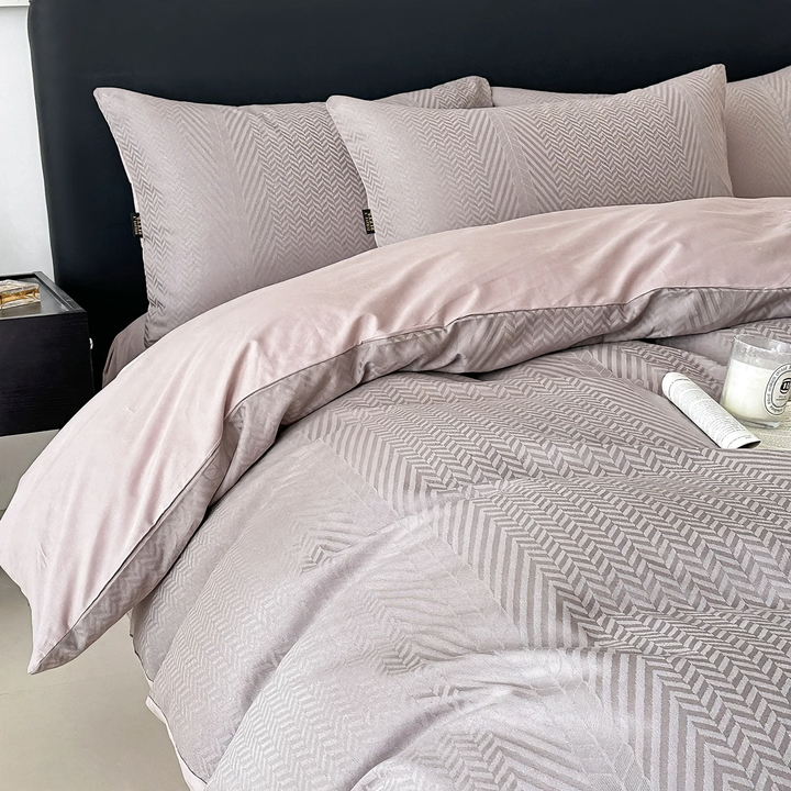 Cotton bedding set, long pile, floral pattern