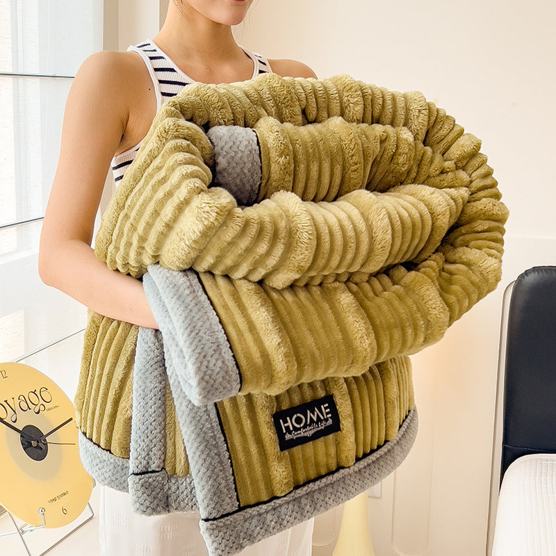 Reversible fleece blanket, lightweight and warm