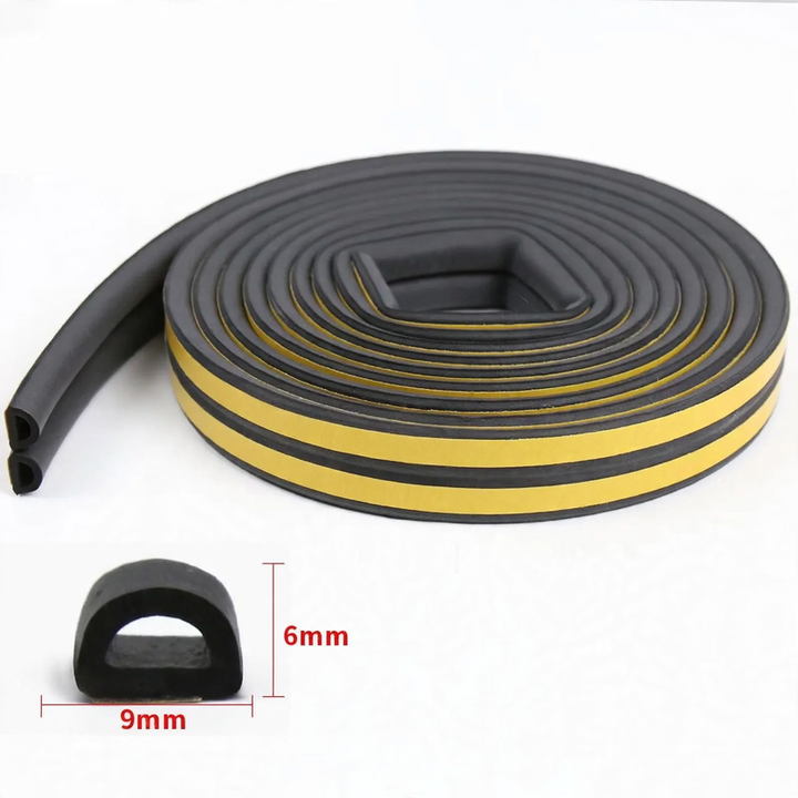Rubber sealing tape for doors and windows, foam