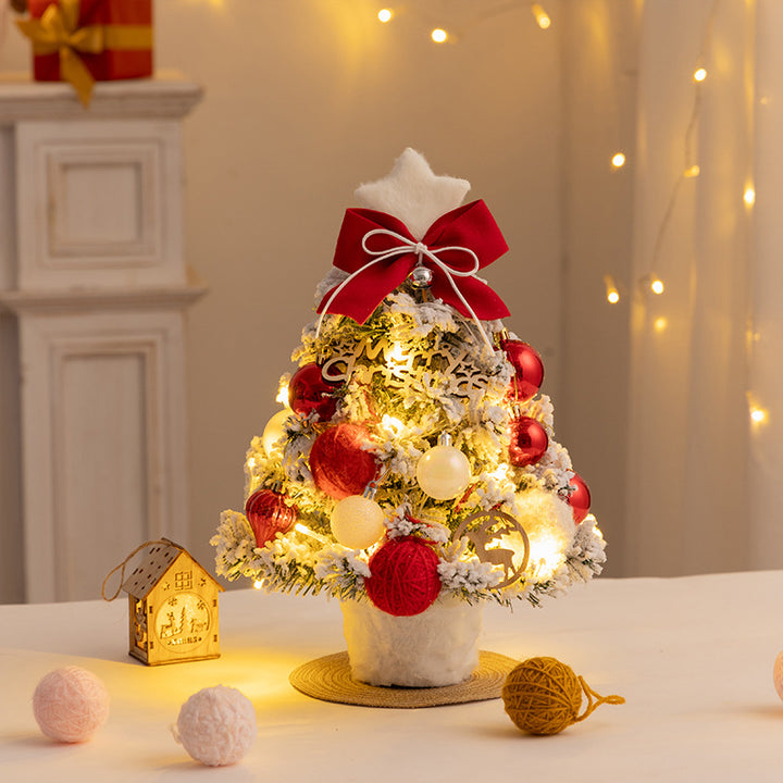Mini Christmas tree with snow effect