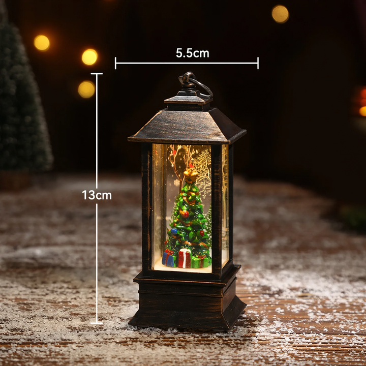 Decorative Christmas oil lamp in retro style