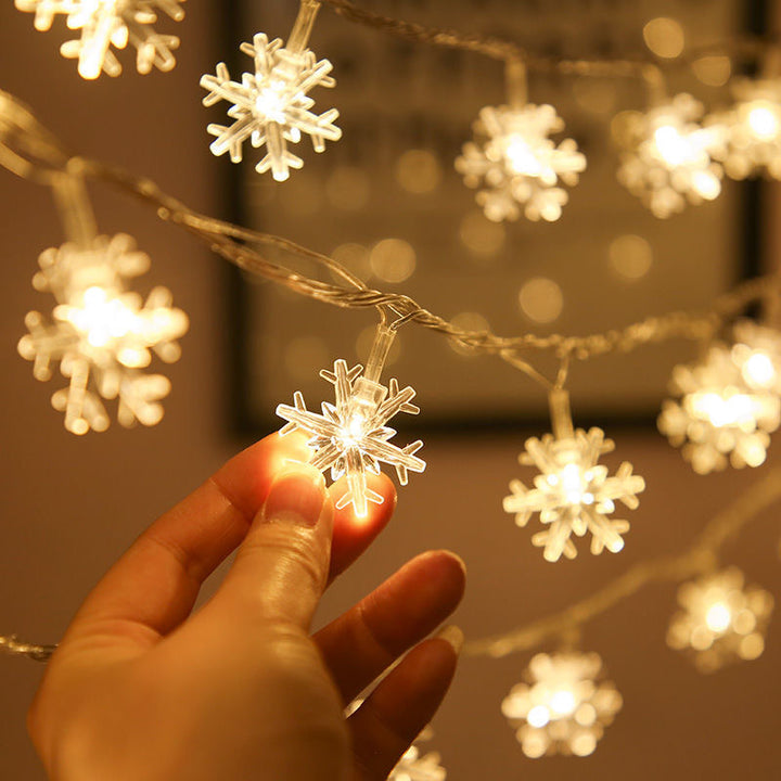 LED Snowflake String Lights for Christmas Decoration