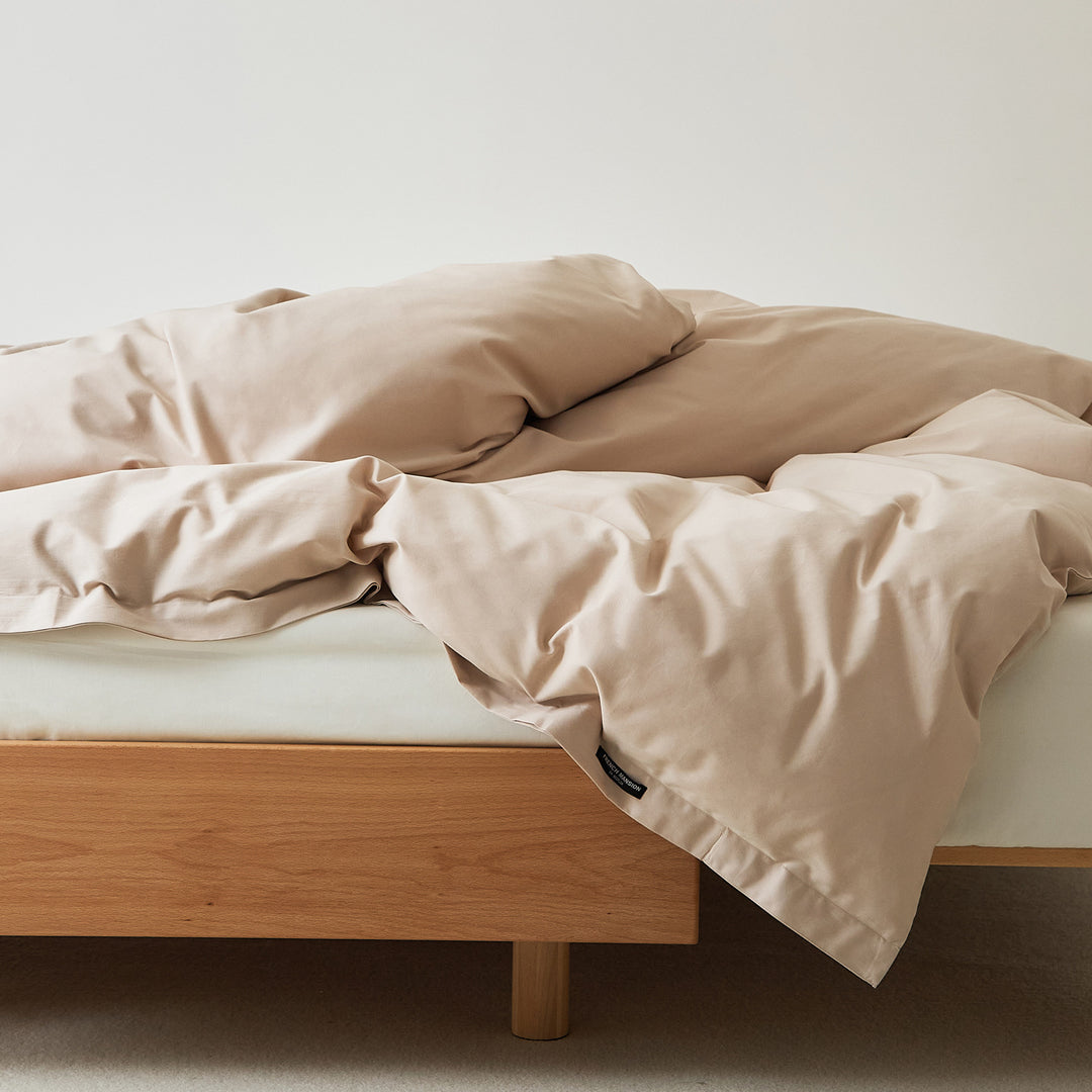 Cotton duvet cover, 100 thread count, brushed