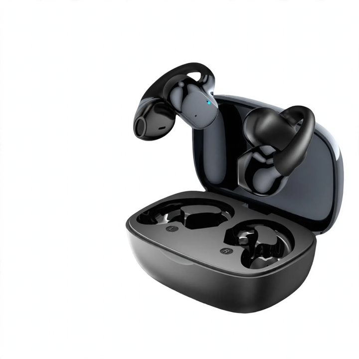 Bone conduction Bluetooth headphones, open, ear hooks