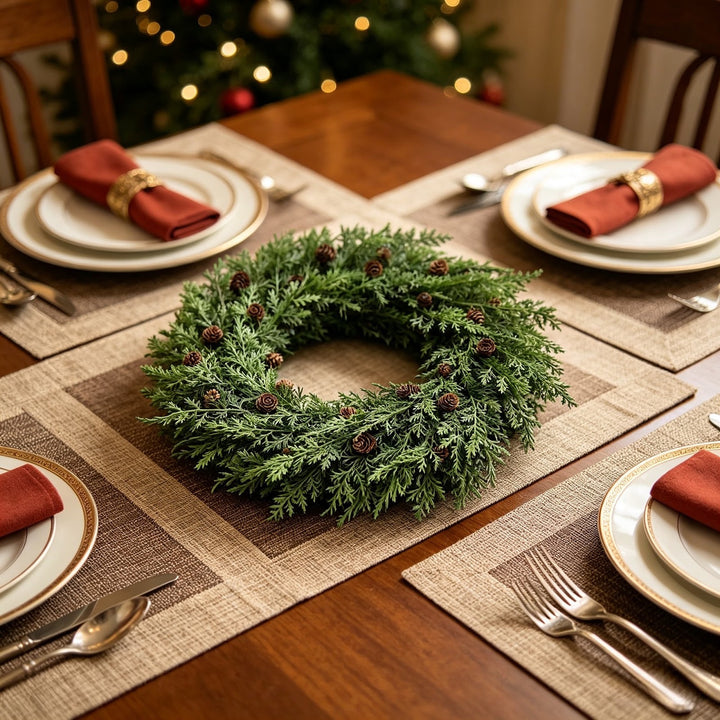 Christmas wreath with pinecones, 60 cm