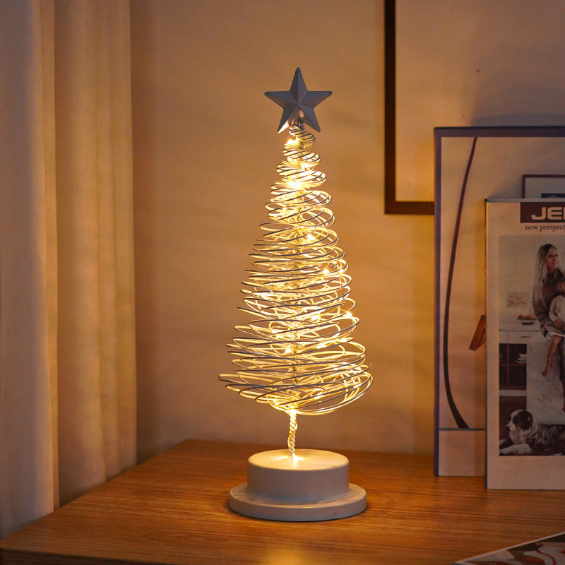 Decorative LED table lamp made of iron in Christmas design