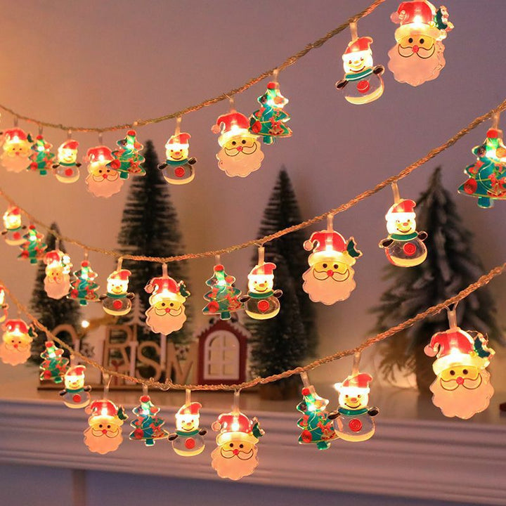 LED Christmas string lights with motifs