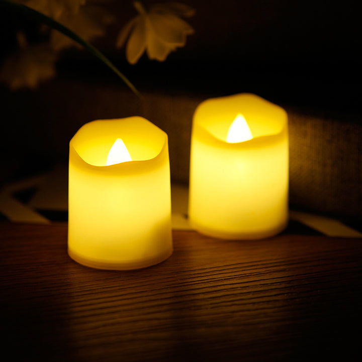 LED electronic candle with wave edge, various designs