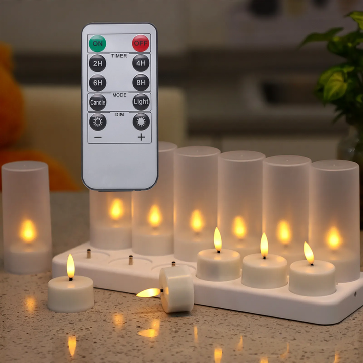 LED mood lights in retro design with remote control
