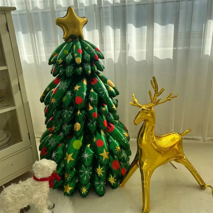3D Christmas decoration made of aluminum foil