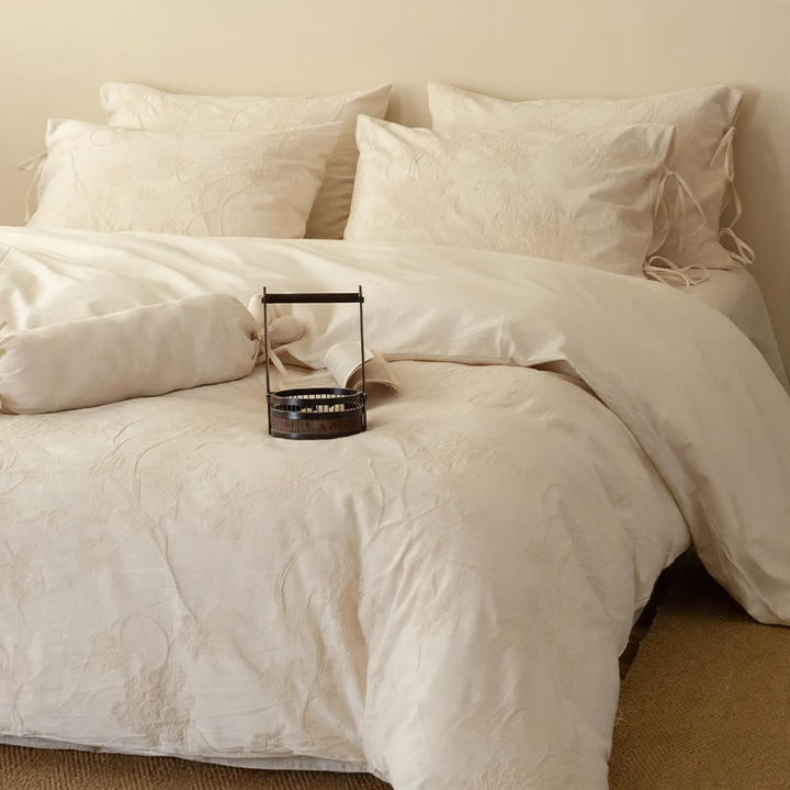 Cotton-linen bedding, 4-piece, year-round