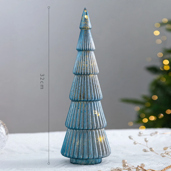 Christmas tree decoration made of crystal glass with lighting