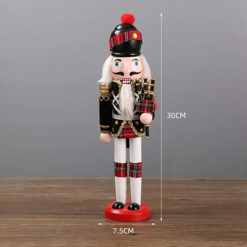 Nutcracker figure made of pine wood, European style