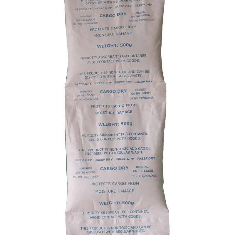 Calcium chloride desiccant with hooks