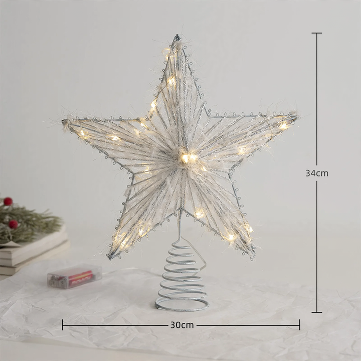 Decorative Christmas tree topper star made of iron