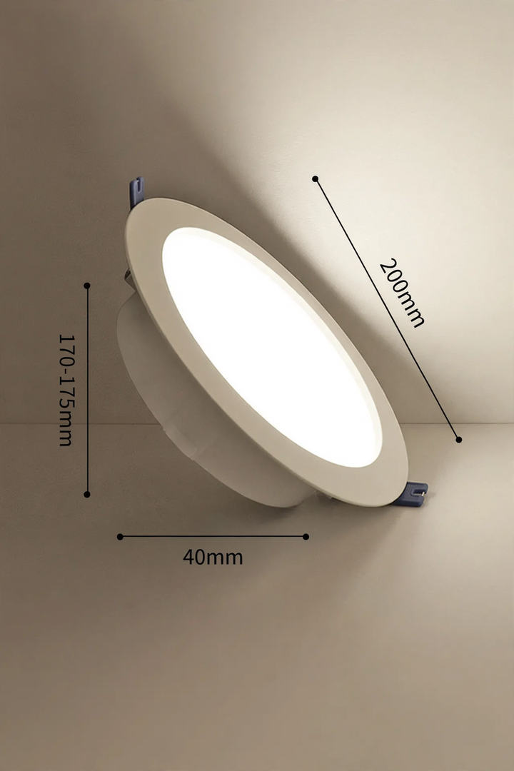 LED recessed lamp made of plastic