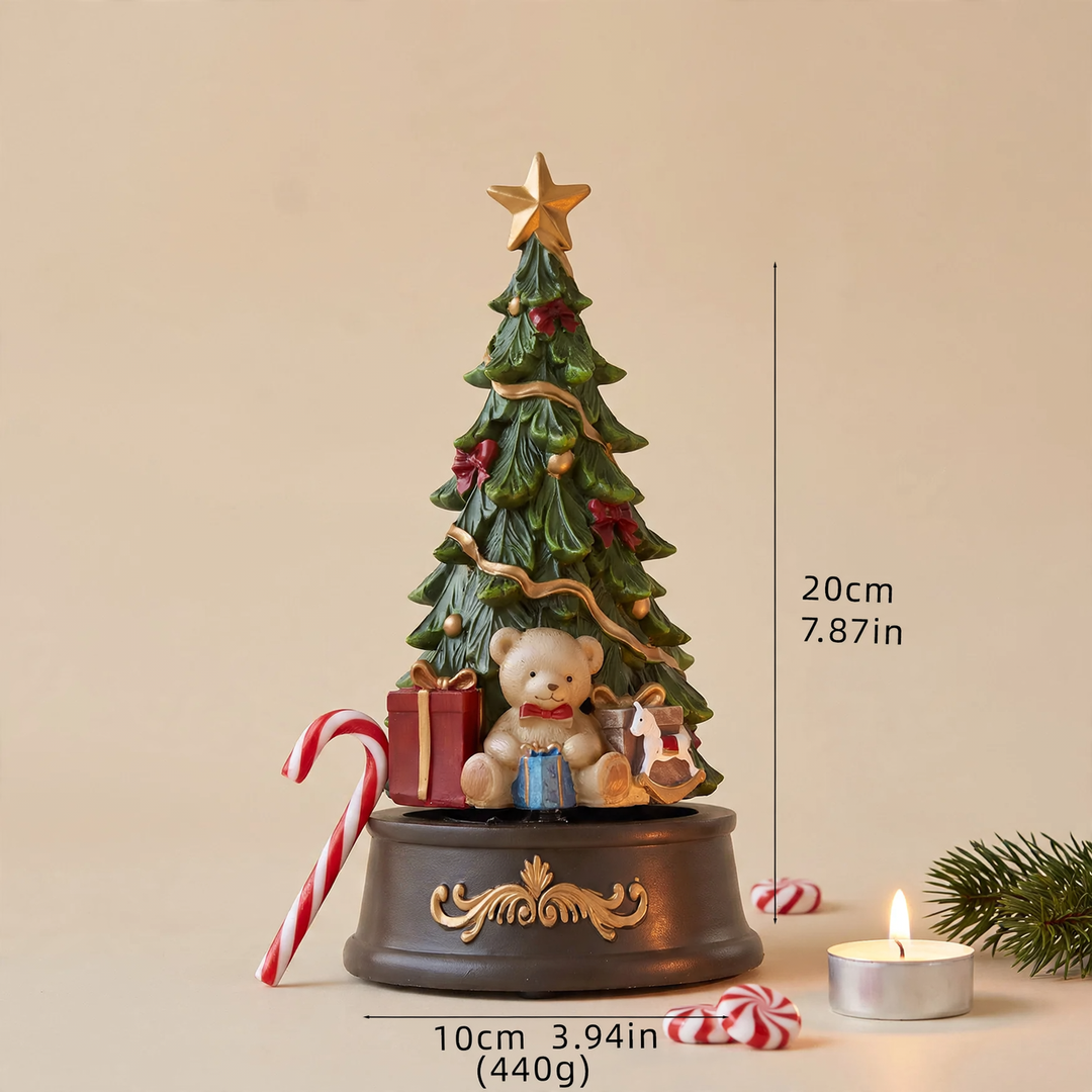 Decorative Christmas tree music box made of resin