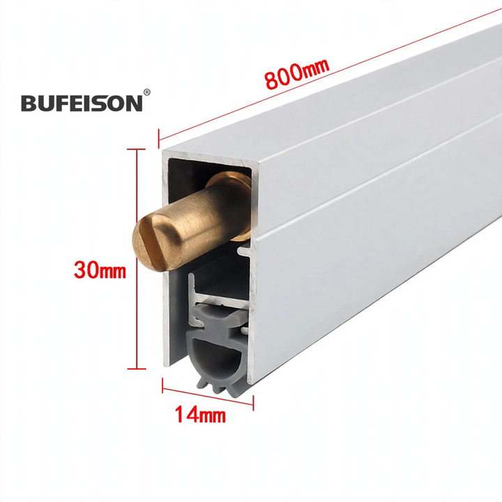 Automatic bottom seal for wooden doors