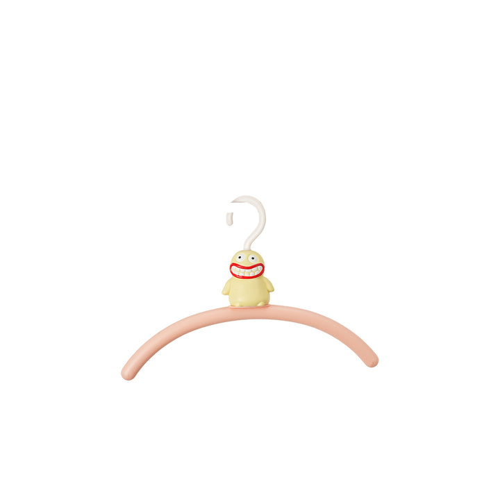 Plastic clothes hanger with monster design