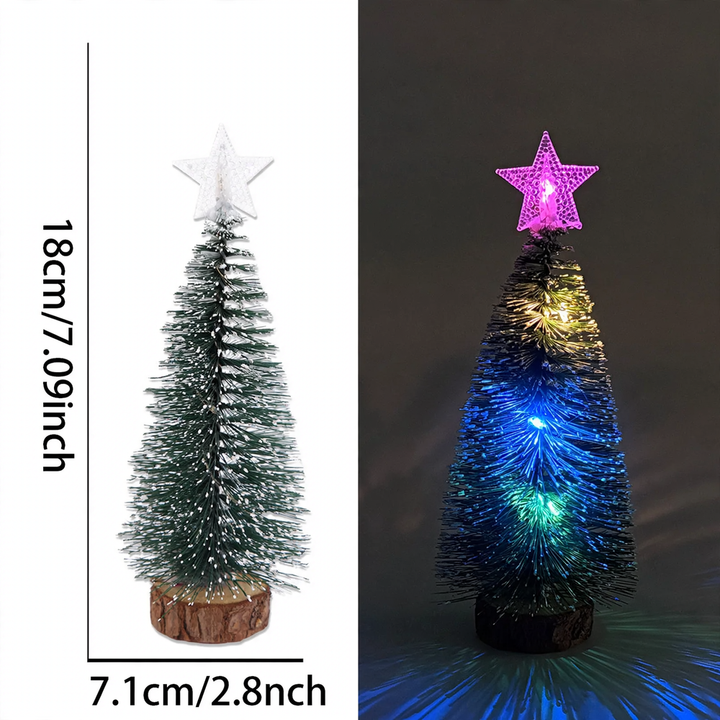 Illuminated Mini Christmas Tree with Star, various sizes