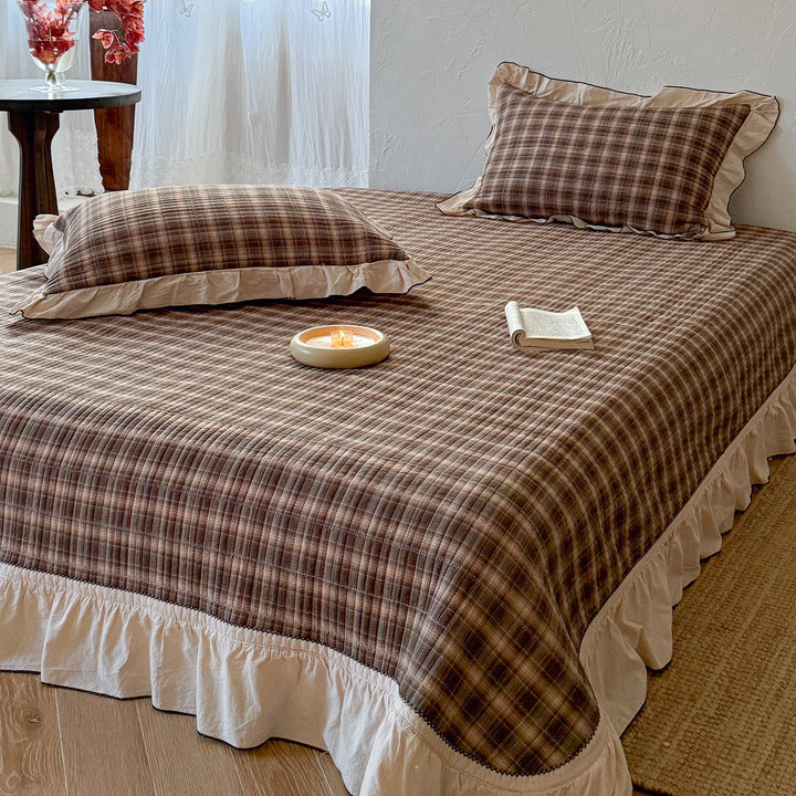 Cotton daybed cover, 1.5 m, check pattern