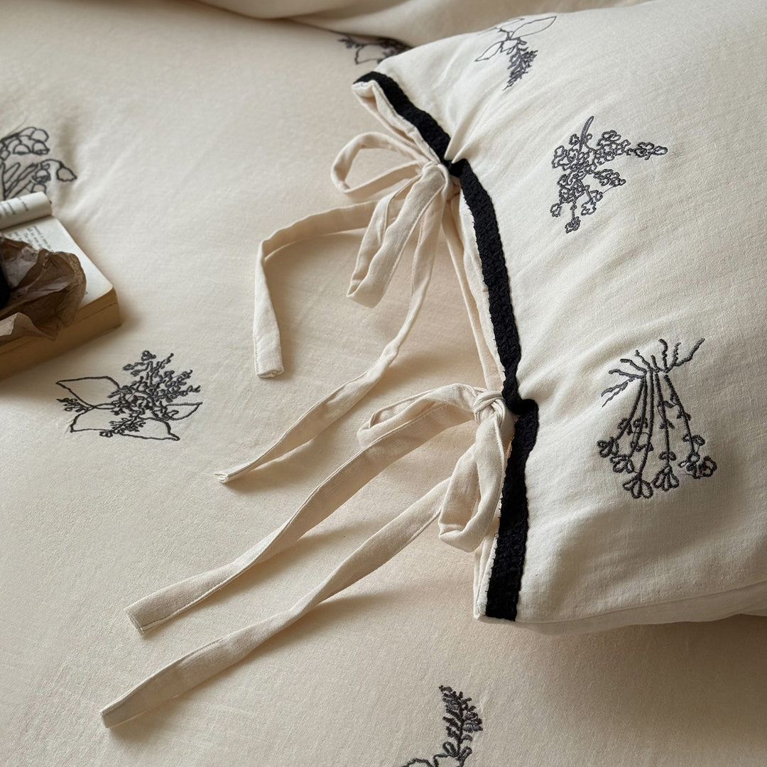 Cotton bedding with crinkle structure, 4-piece