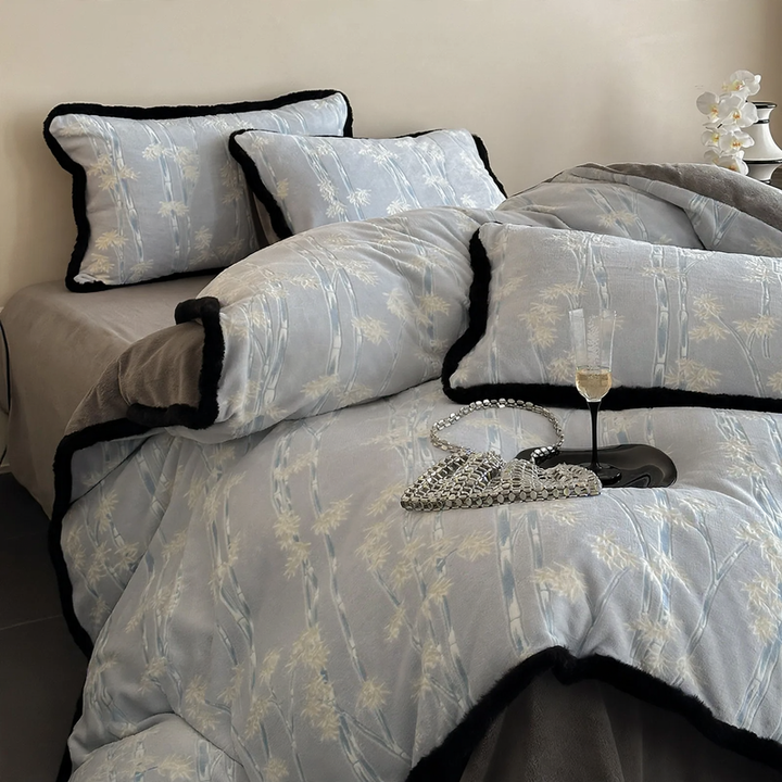 Luxurious, warm plush bedding set, 4-piece