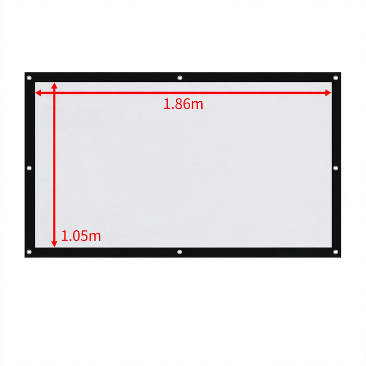 Projection screen, canvas made of sailcloth