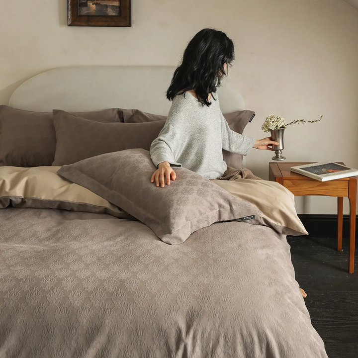 Bedding set made of long-staple cotton, 4-piece
