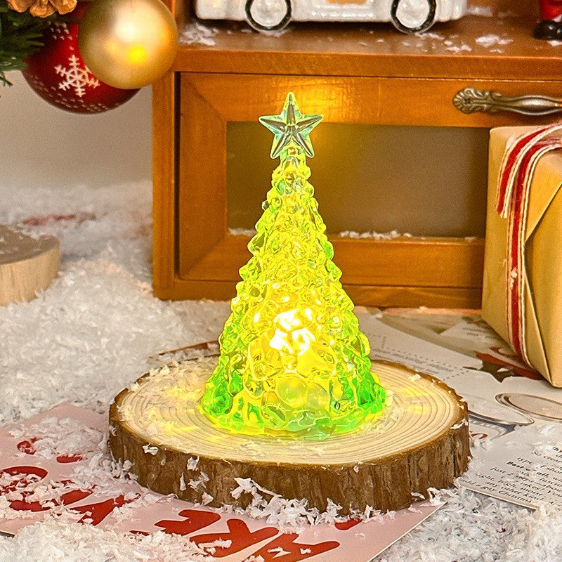 Decorative Christmas tree night light with star design