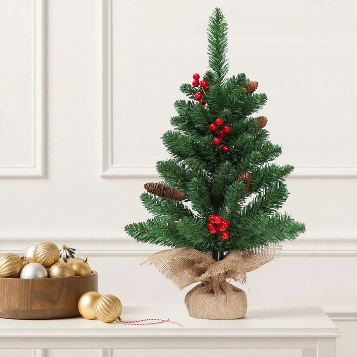 Mini Christmas tree with pine cones, 60 cm
