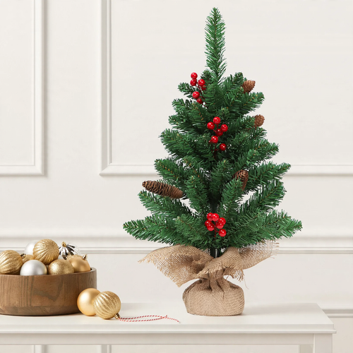 Mini Christmas tree with pine cones, 60 cm