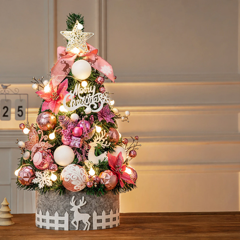 Mini Christmas tree set, 60 cm, PVC, table decoration