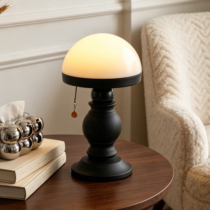 French mushroom table lamp with pull switch