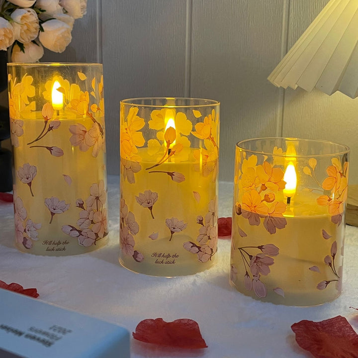 LED-Real Wax-Look Candles, Set of 3