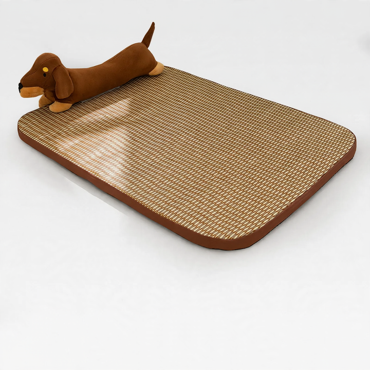 Cooling pet lounge bed with backrest