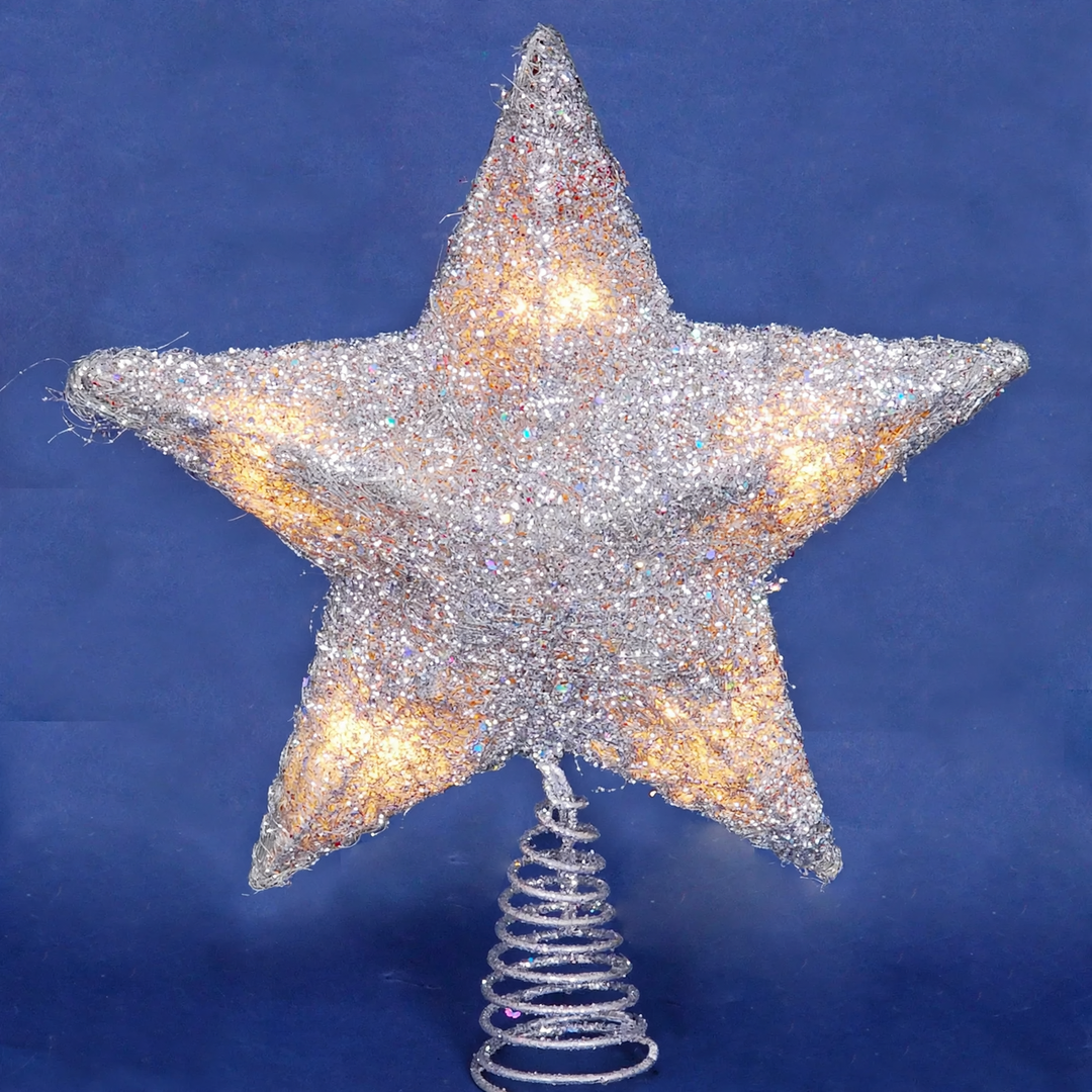LED Christmas tree topper, illuminated, various designs