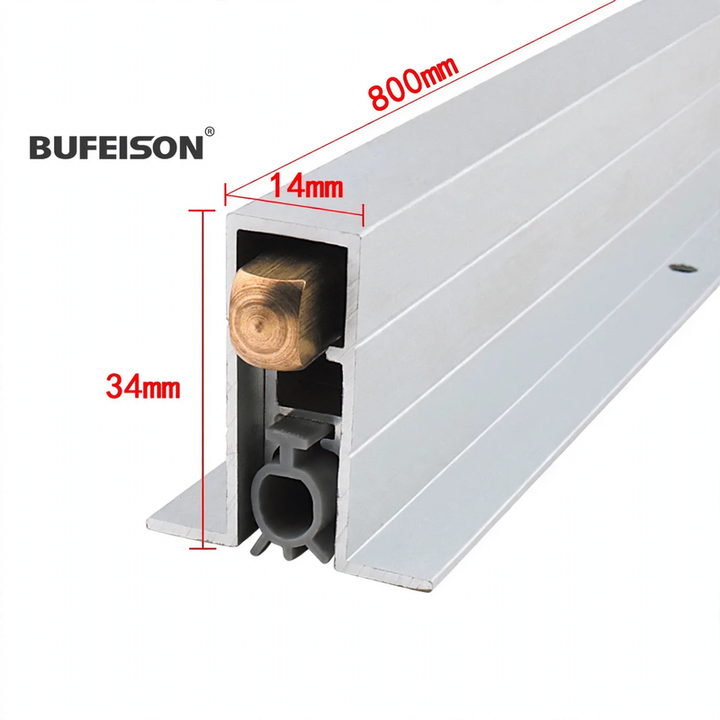 Automatic bottom seal for wooden doors