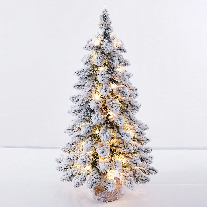 Mini Christmas tree with snow effect and LED light