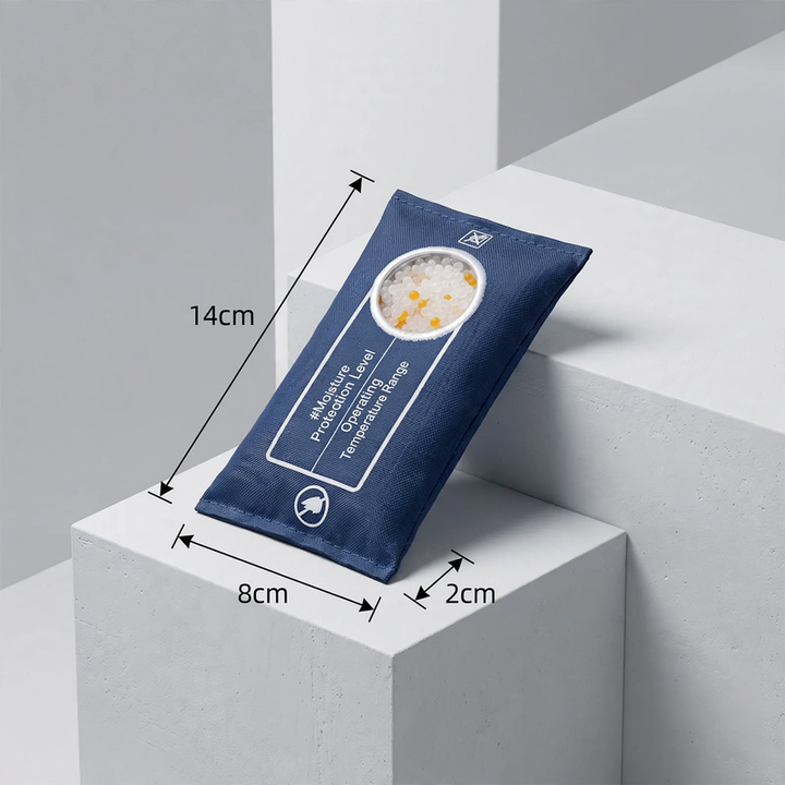 Silica gel dehumidifier bag with color indicator, 400g