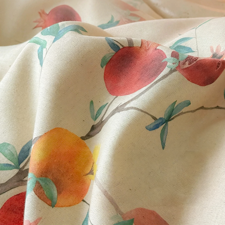 Cotton-linen bedding set, floral pattern
