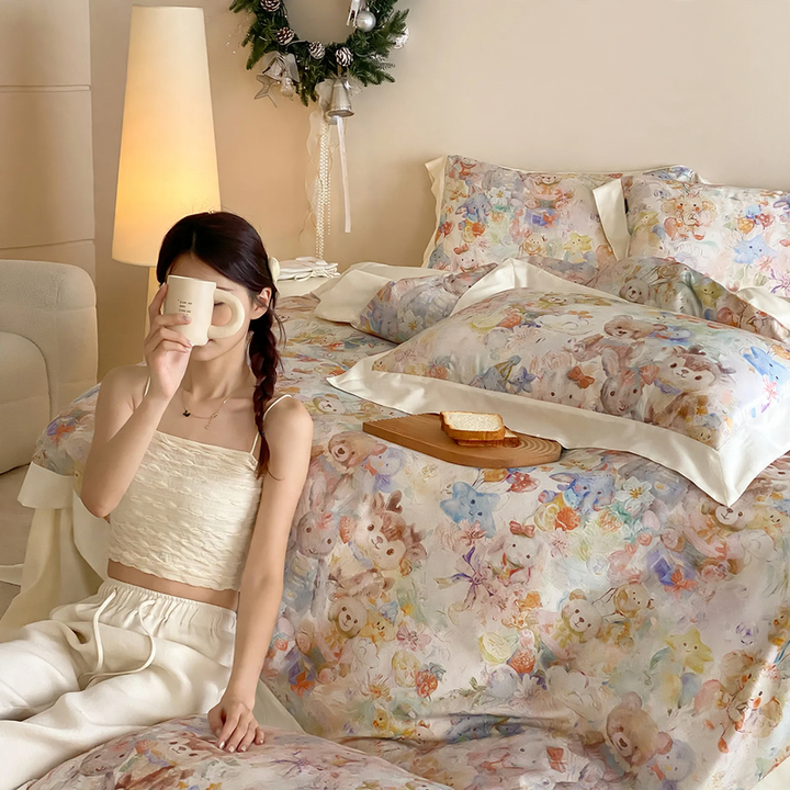 Bedding set made of Tencel cotton, 4-piece