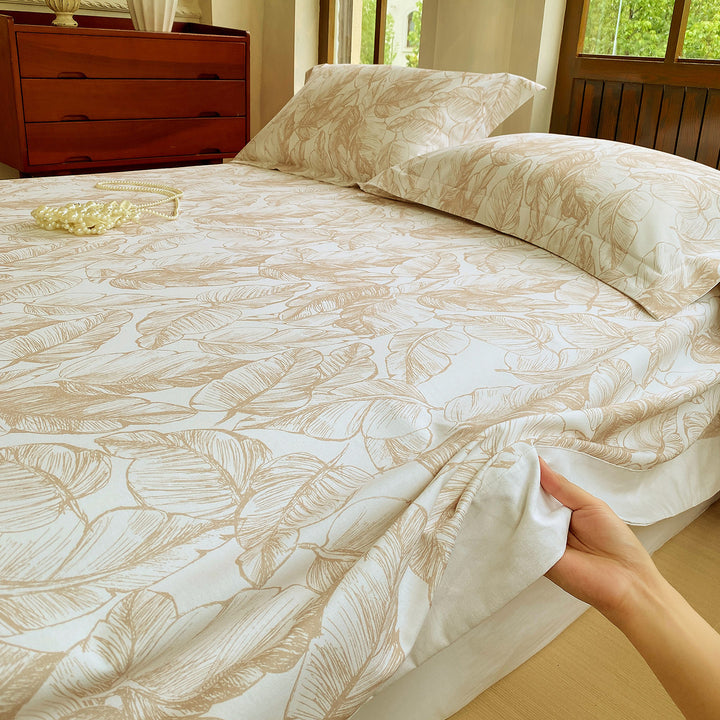 Cotton bed sheet, country house style, washable