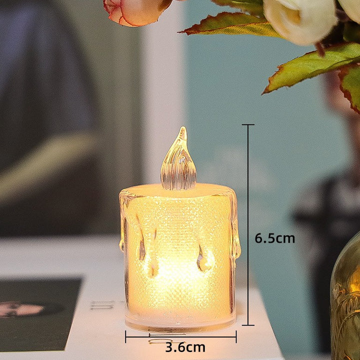 LED Stumpen Candle, wavy edge