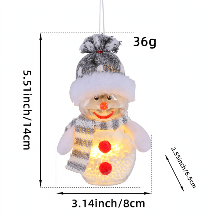 Glowing snowman figure with light for Christmas