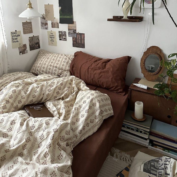 Cotton bedding set, vintage design