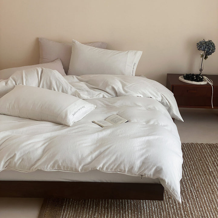 Cotton bedding set, 4-piece, double gauze